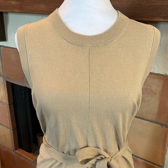 JOSEPH Calico Knit April Midi Belted Dress, size L - Picture 2 of 11